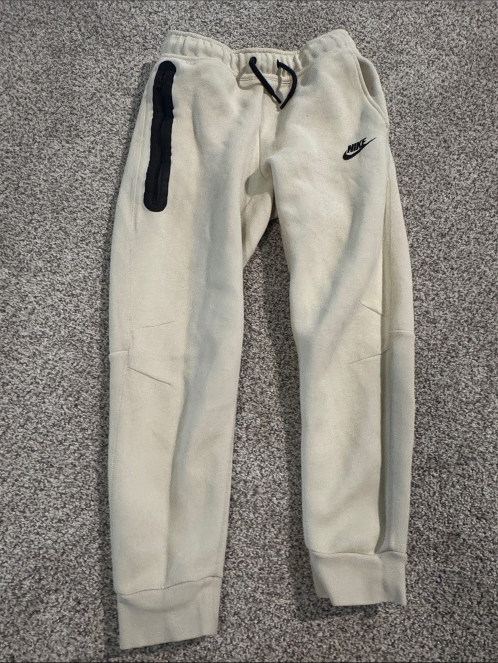 Nike Kids Cream Sweat Joggers with Black Accents